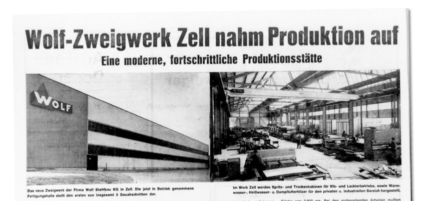 1972 FA Neues WOLF Werk in Zell Geisenfeld